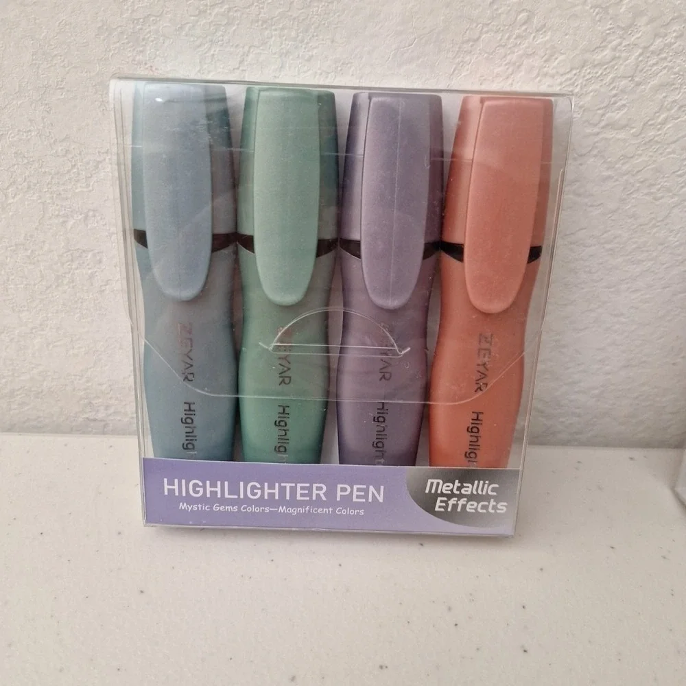 NEW DISCONTINUED Zeyar Highlighter Pens METALLIC Effects Mystic Gems RETIRED